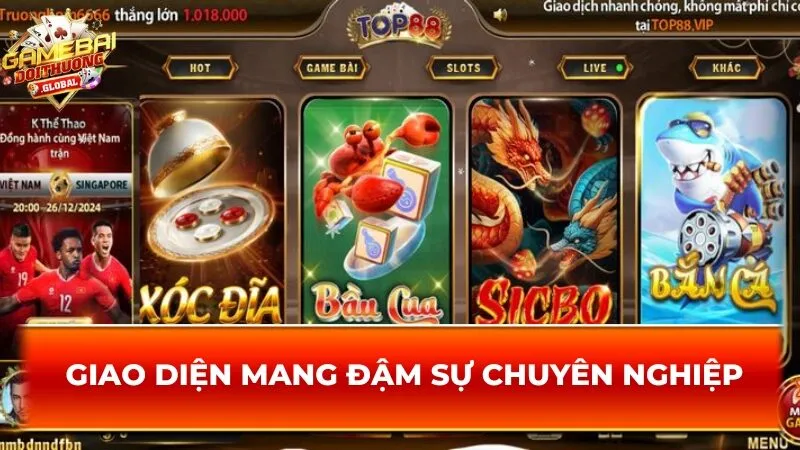 Giao diện mang đậm sự chuyên nghiệp 