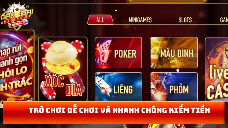 Trò chơi dễ chơi và nhanh chóng kiếm tiền